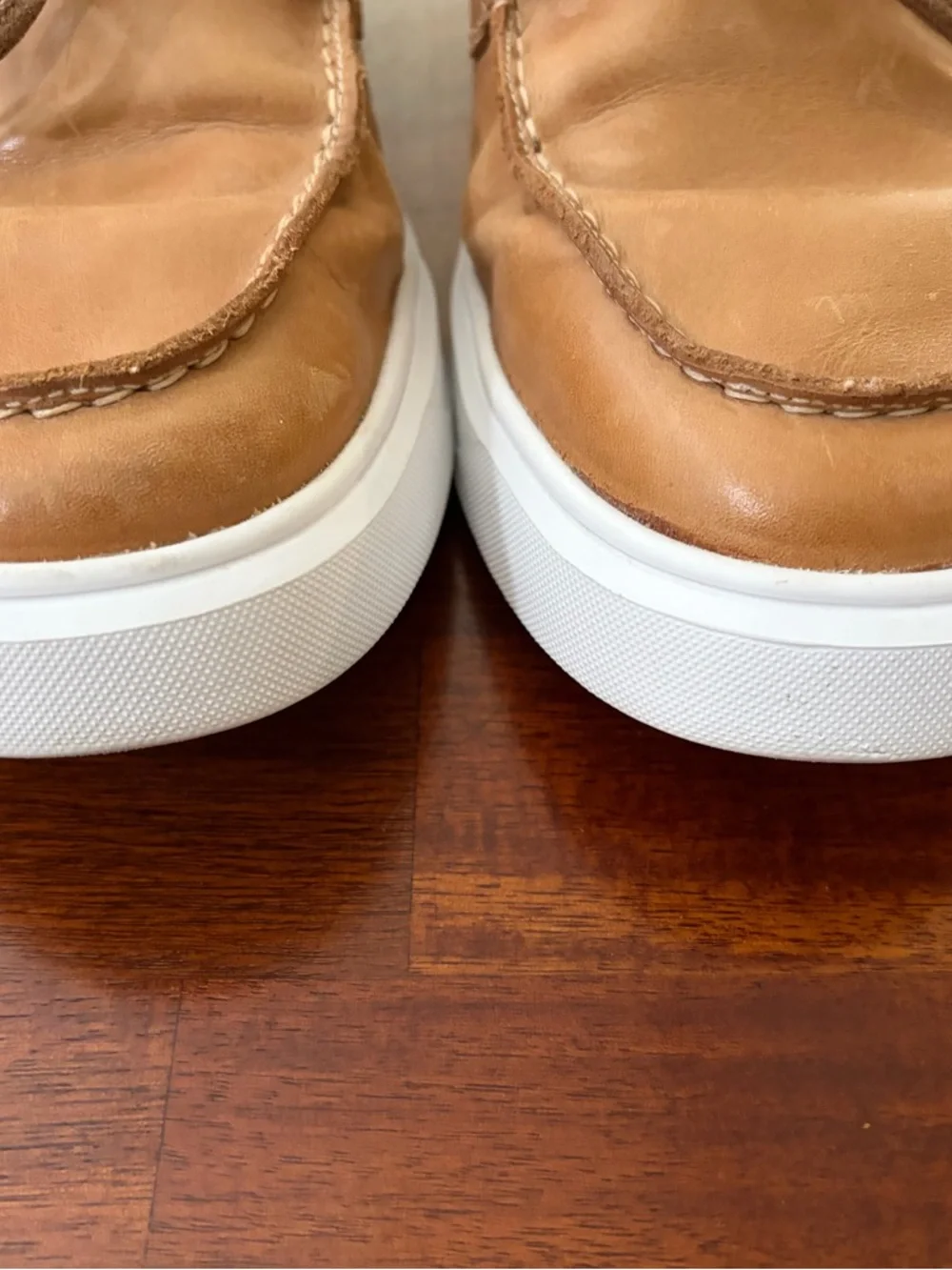 Steve Madden Tan Parnel Leather Boat Shoe‎